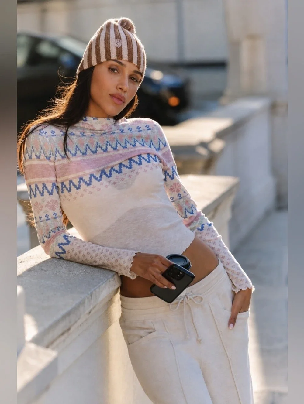 Free People Breathe Easy Printed Layer Size XS